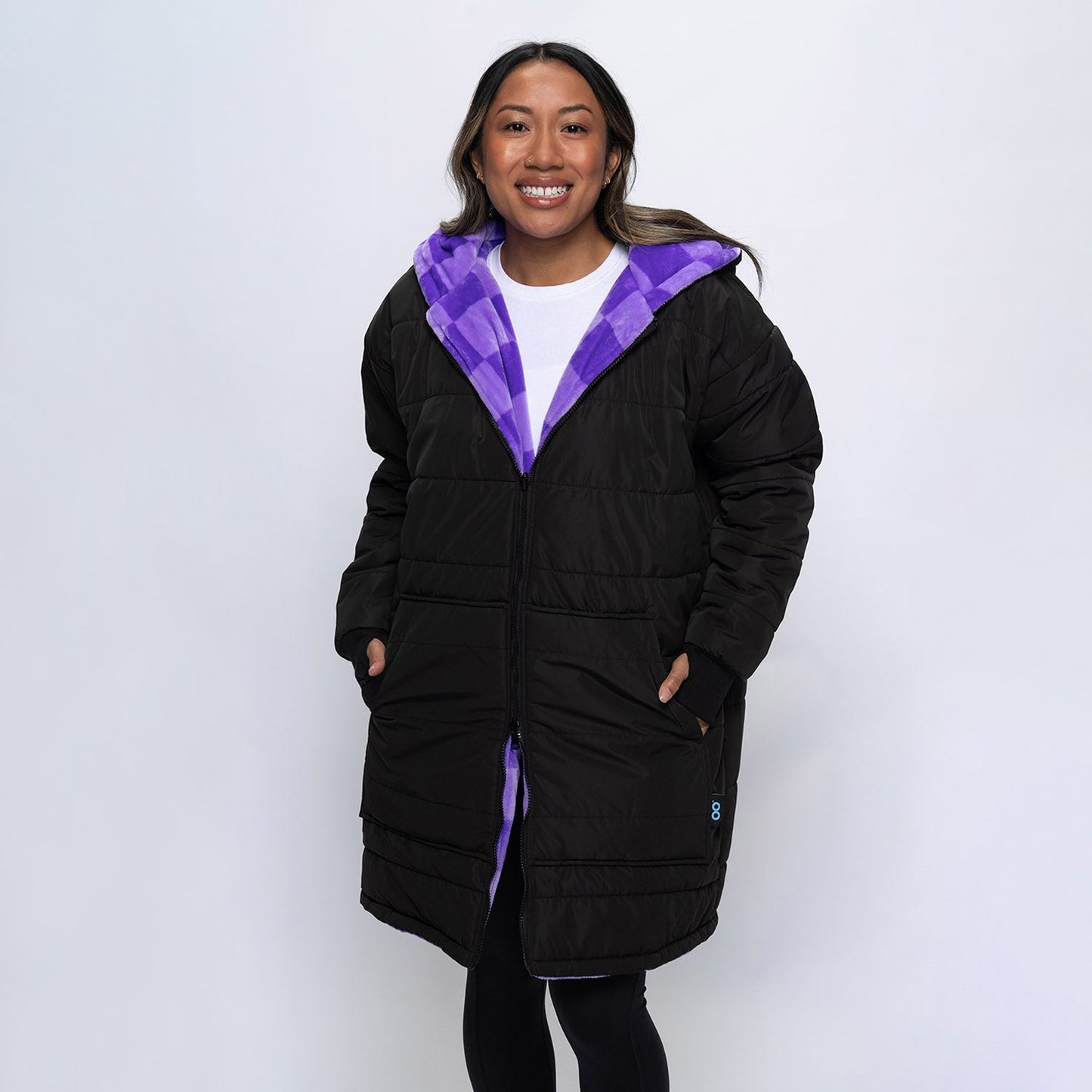 Black/Lilac Checker Print