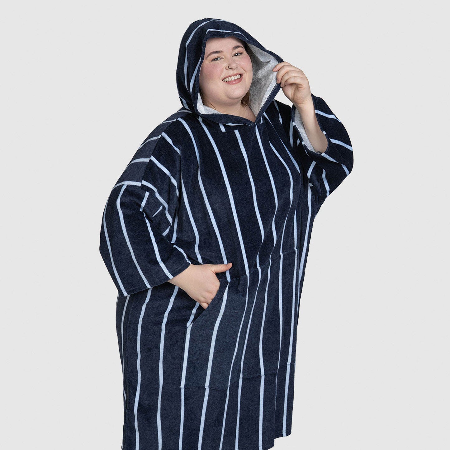 Long Navy Pin Stripe