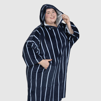 Long Navy Pin Stripe