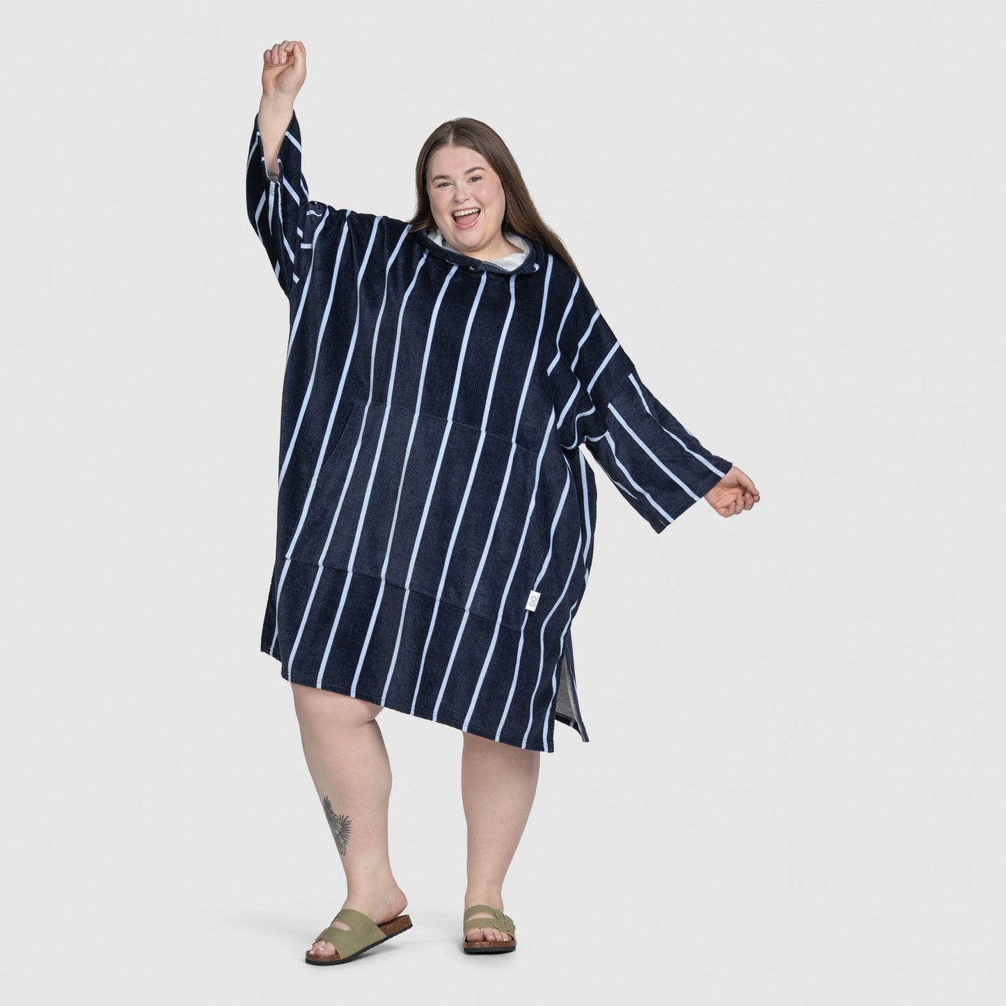 Long Navy Pin Stripe